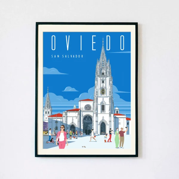 lamina Oviedo catedral san salvador